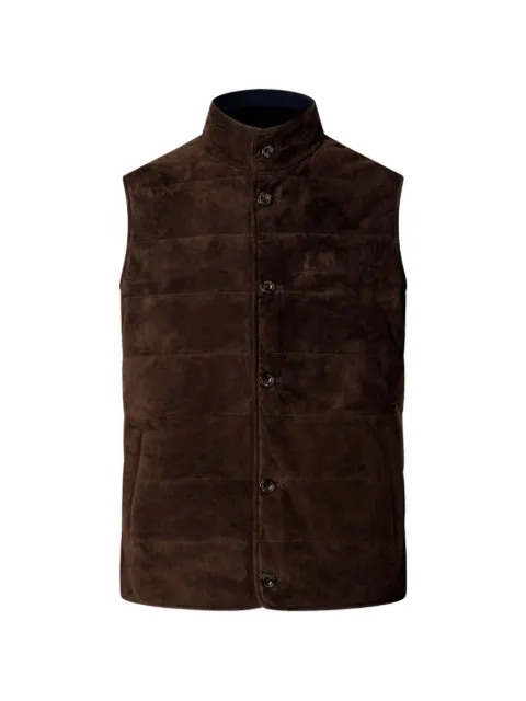 Hackett London quilted reversible gilet