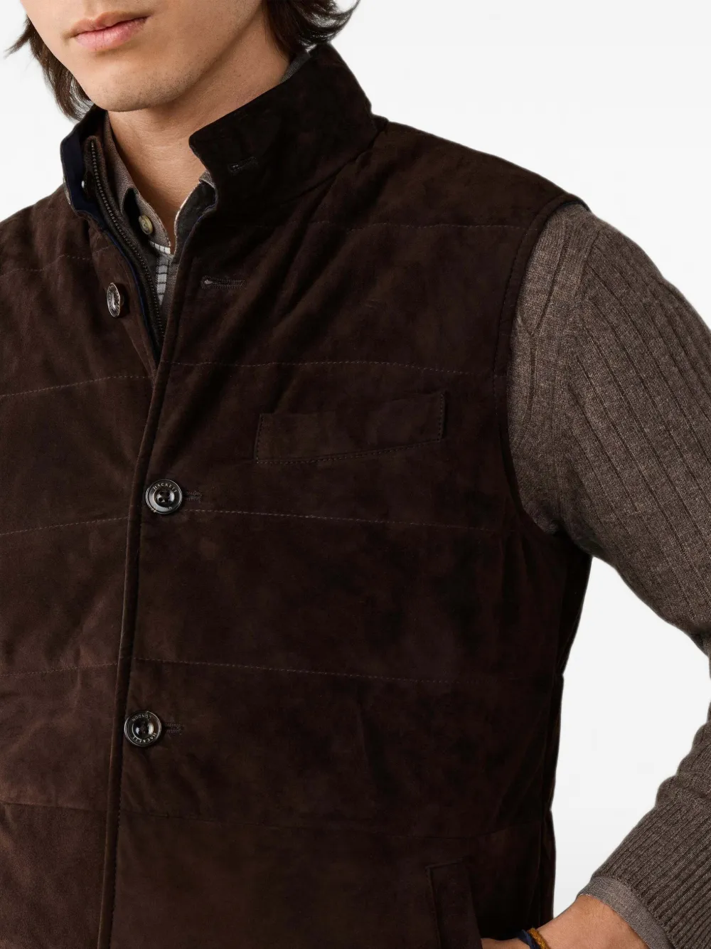 Hackett London Omkeerbare bodywarmer Bruin
