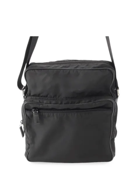 Prada Pre-Owned 2013-2026 サフィアーノトリム テスート ジップトップ ショルダーバッグ