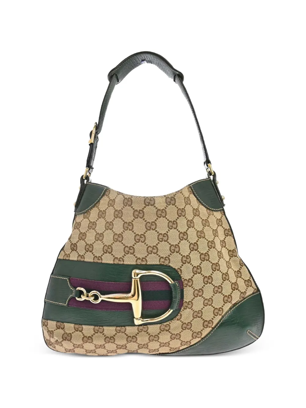 Gucci Pre-Owned 1990-2000s Horsebit GG Canvas shoulder bag - Toni neutri