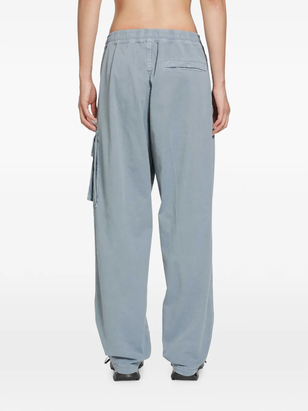 Stone Island 3100036 stretch-katoenen twill joggingbroek van biologisch katoen Blauw
