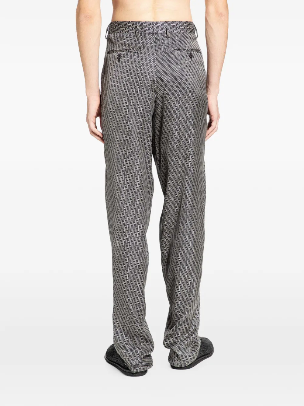 Giorgio Armani Plooibroek met diagonale print Grijs