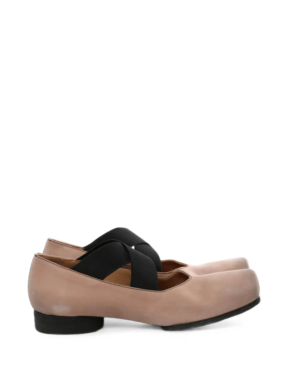 Uma Wang crossover-strap squared-toe ballet flats - Rosa