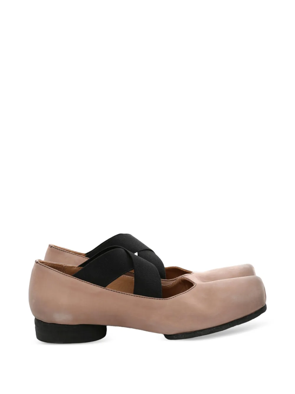 Uma Wang crossover-strap squared-toe ballet flats
