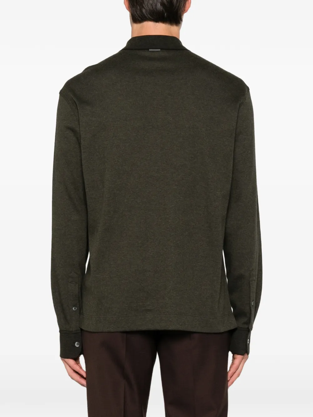 Zegna Poloshirt met lange mouwen Groen