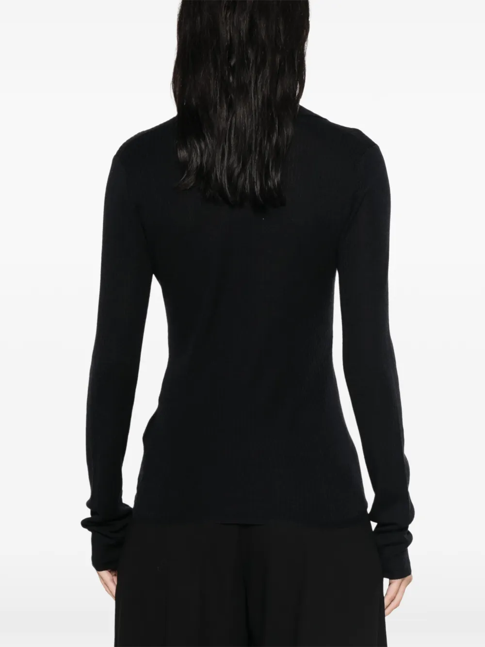 Max Mara Ribgebreide polotrui Zwart