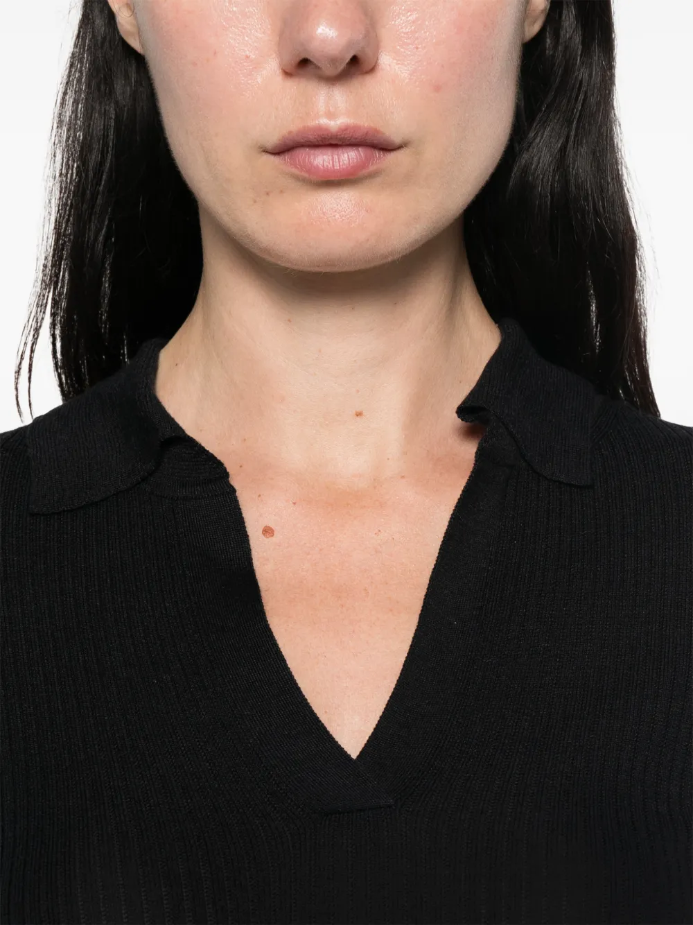 Max Mara Ribgebreide polotrui Zwart