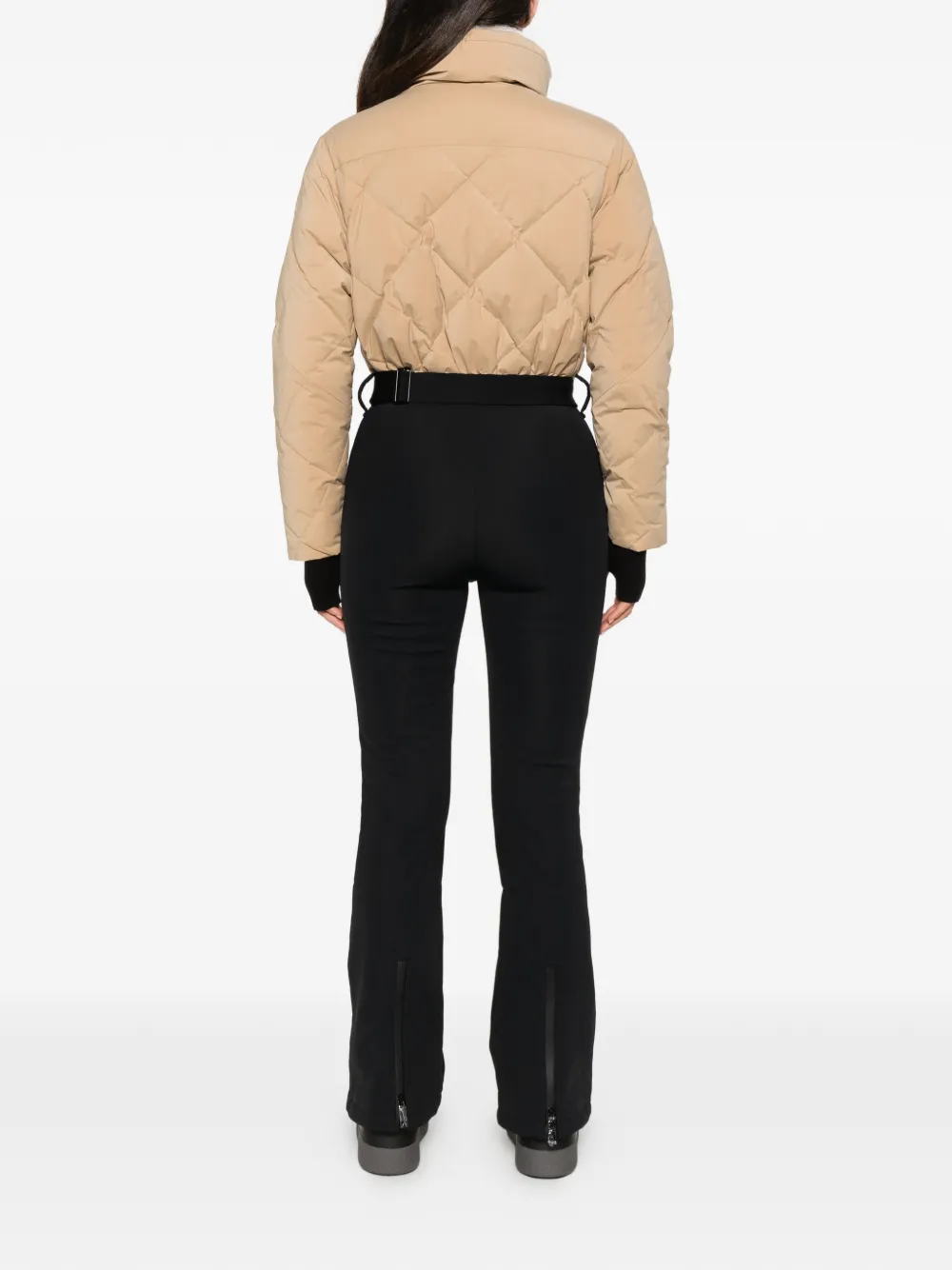 AMERL Saskia belted quilted ski suit Zwart