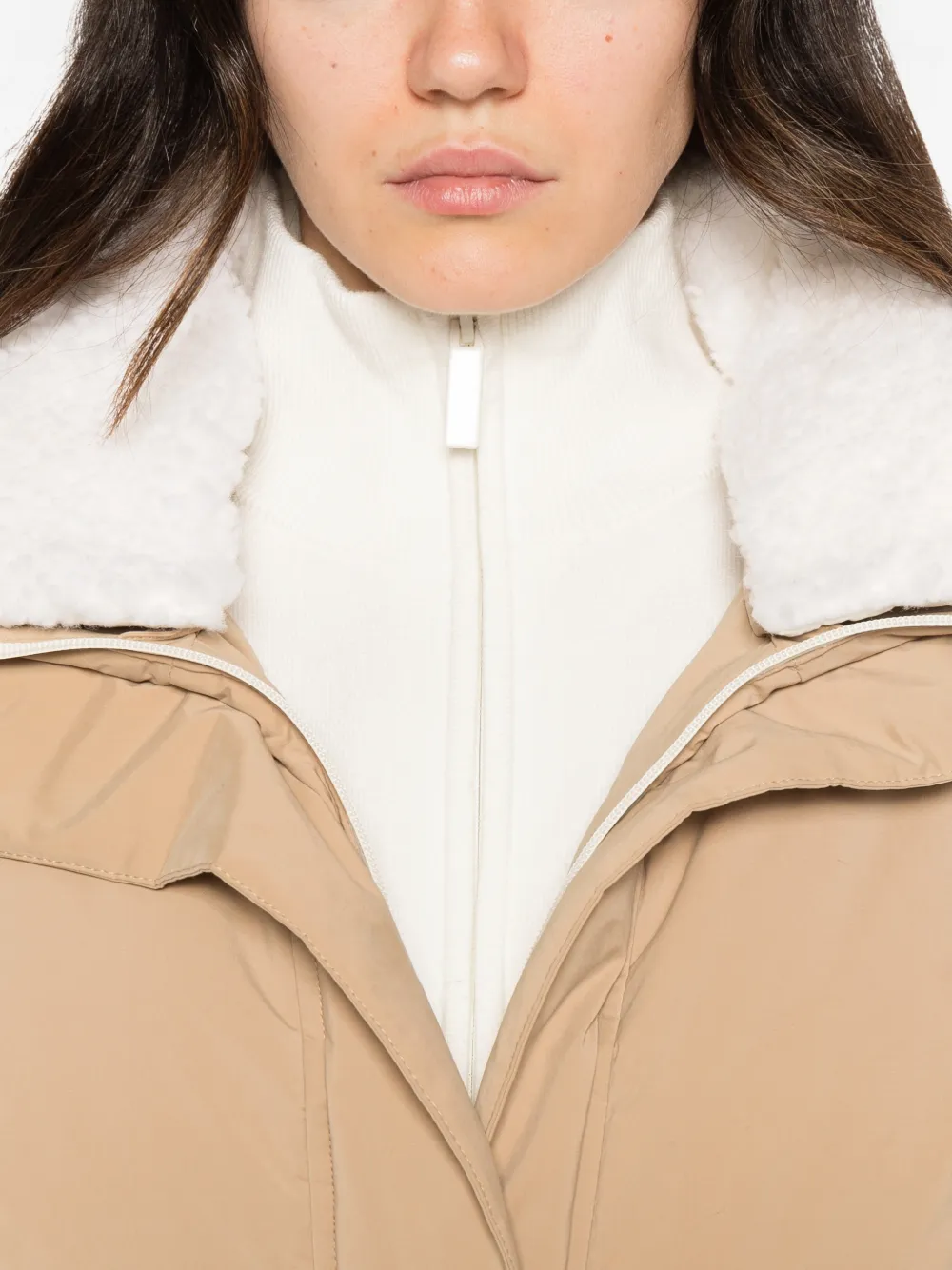 AMERL Saskia belted ski suit Beige