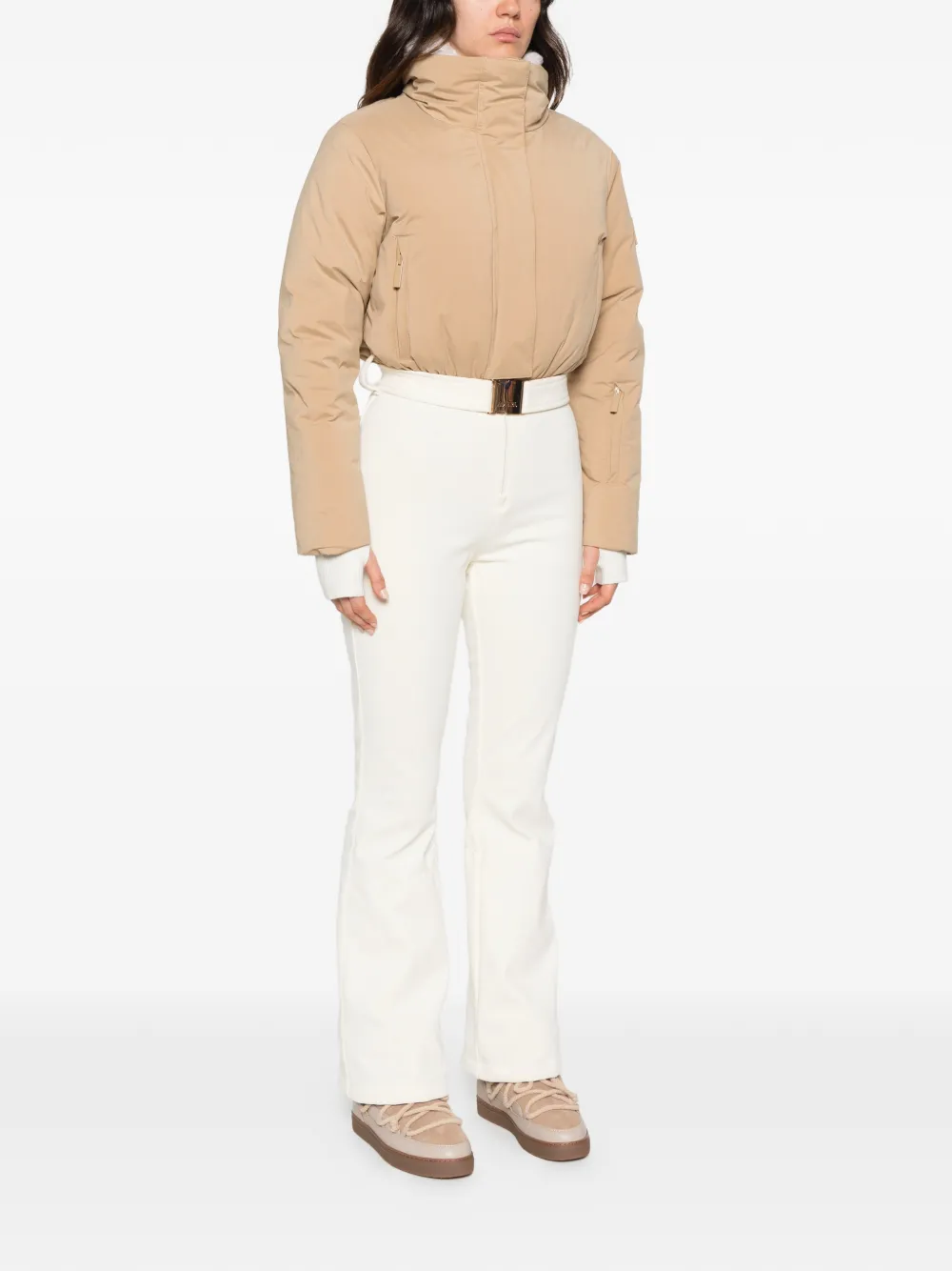AMERL Saskia belted ski suit Beige