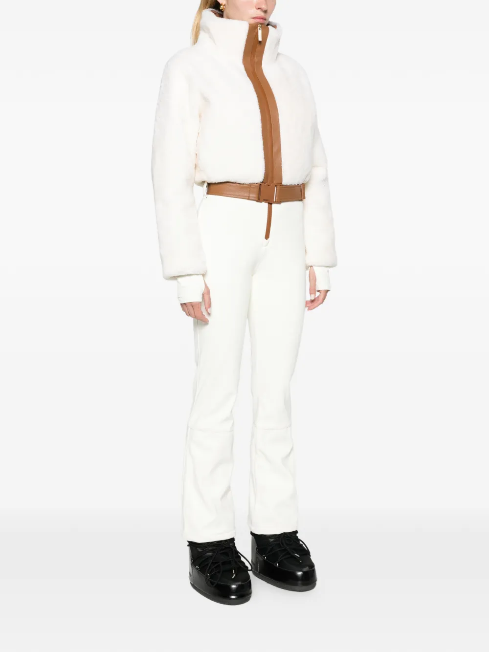AMERL Gia shearling ski suit Wit