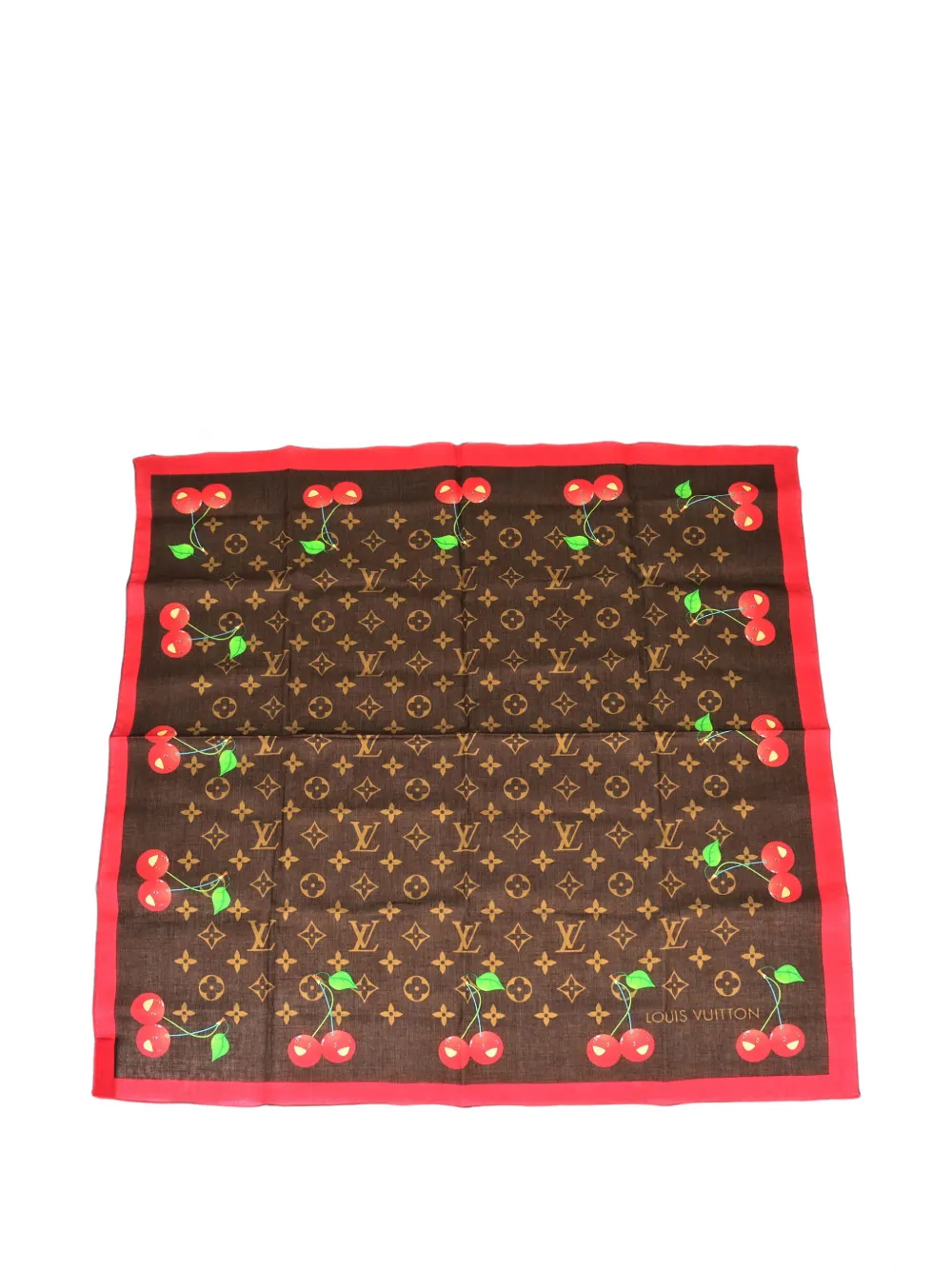 Louis Vuitton Pre-Owned 1990-2000s Monogram Cherry scarf - Braun