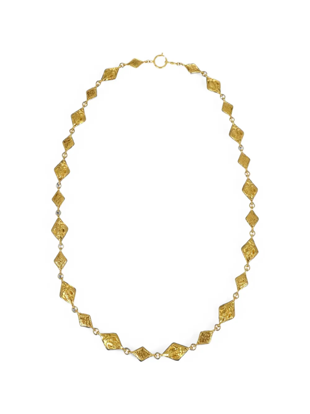 CHANEL Pre-Owned rhombus-shaped chain necklace - Gold