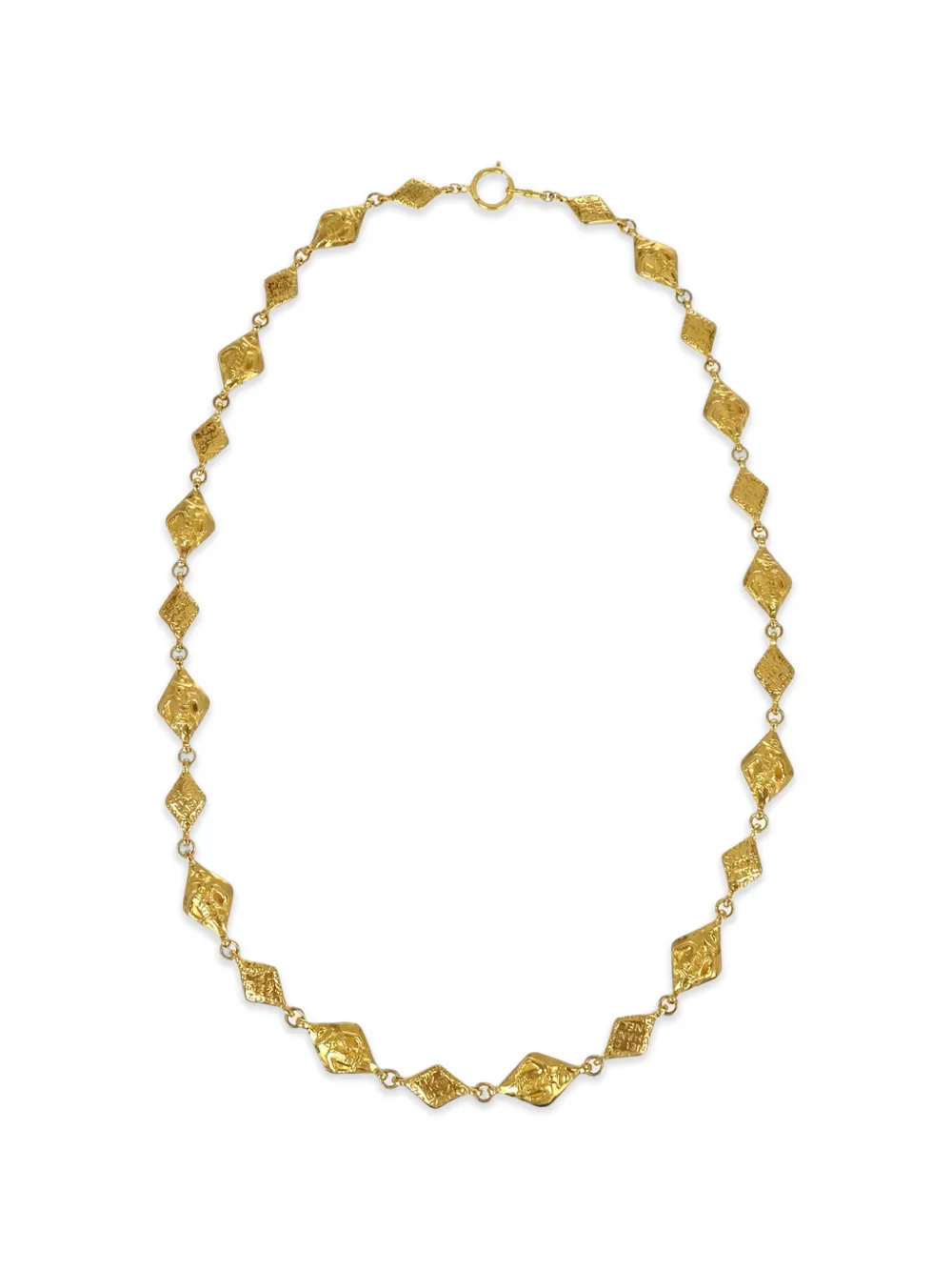 CHANEL Pre-Owned rhombus-shaped chain necklace - Oro
