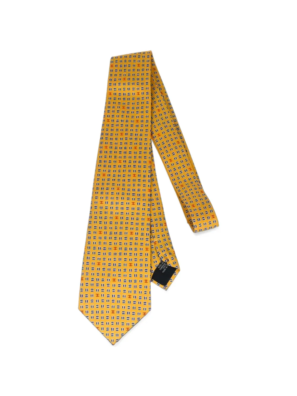 CHANEL Pre-Owned 1990-2000s CC logo-print tie - Giallo