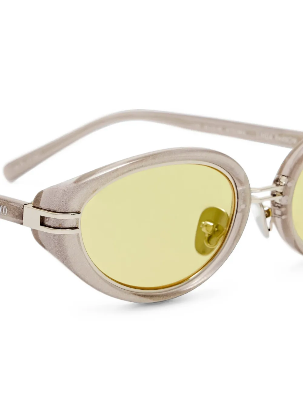 The Attico x Linda Farrow Ambra zonnebril Beige