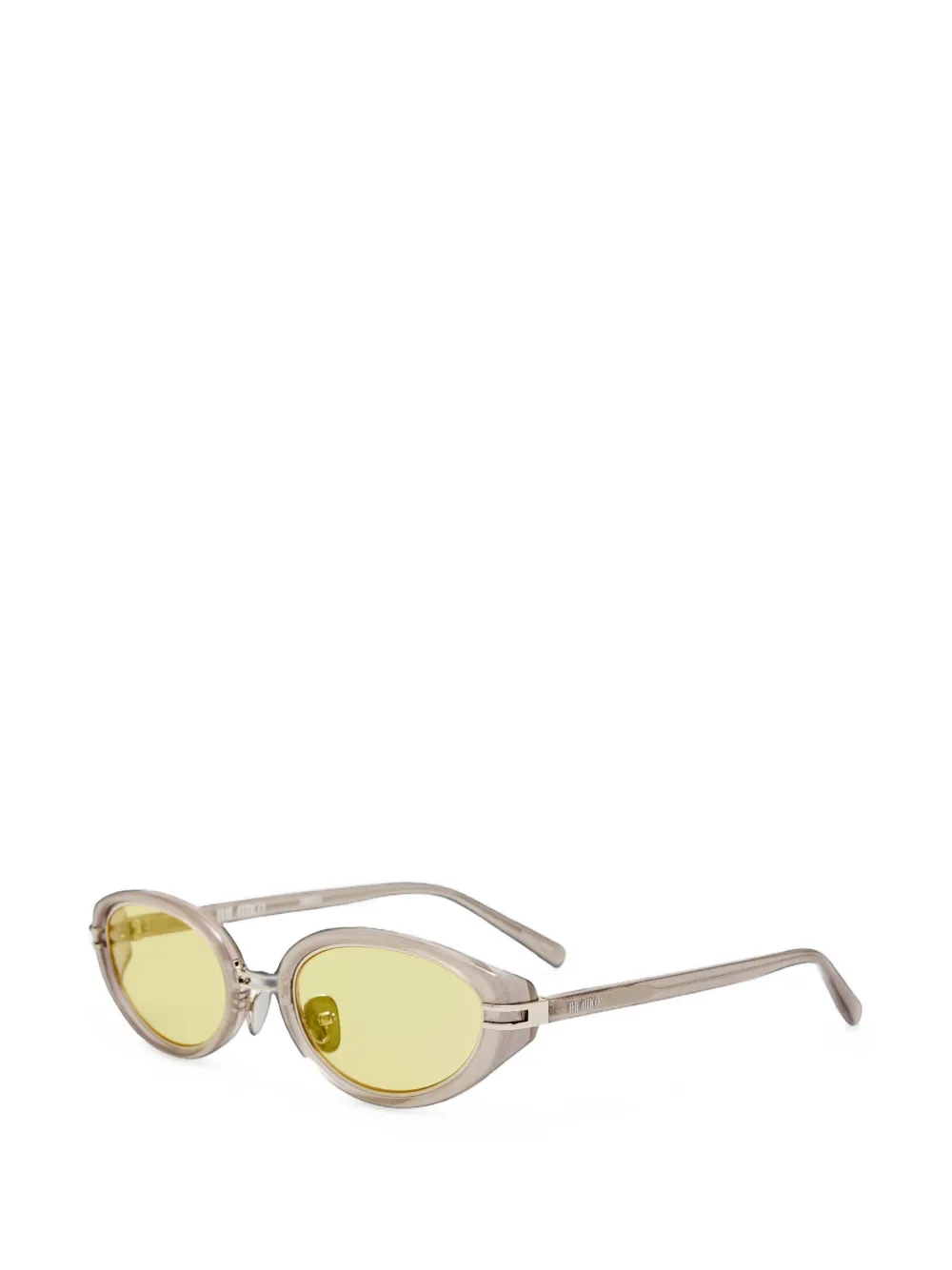 The Attico x Linda Farrow Ambra zonnebril Beige