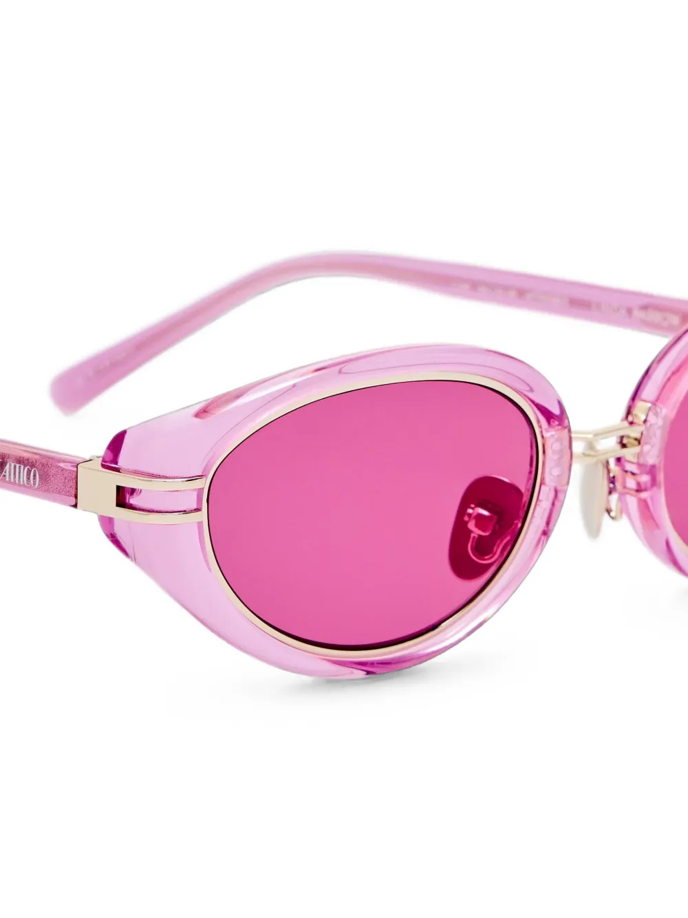 The Attico x Linda Farrow Ambra zonnebril Roze