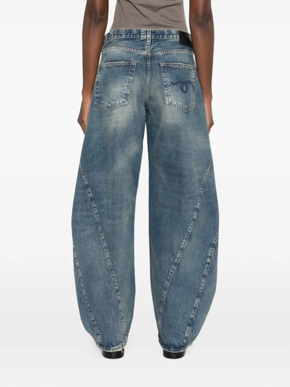 R13 Janine jeans met wijde pijpen Blauw