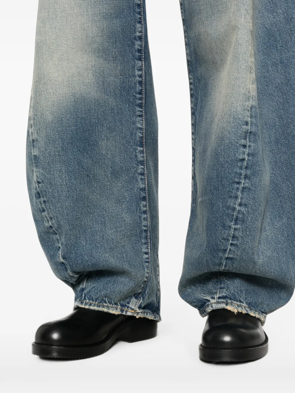 R13 Janine jeans met wijde pijpen Blauw