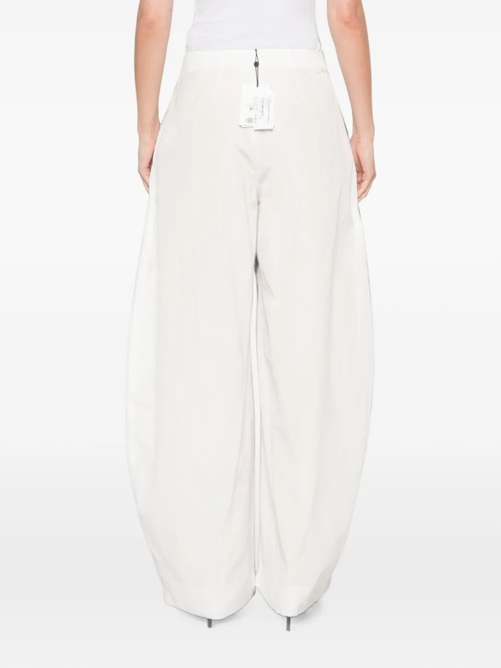 Jacquemus Ovalo broek met wijde pijpen Wit