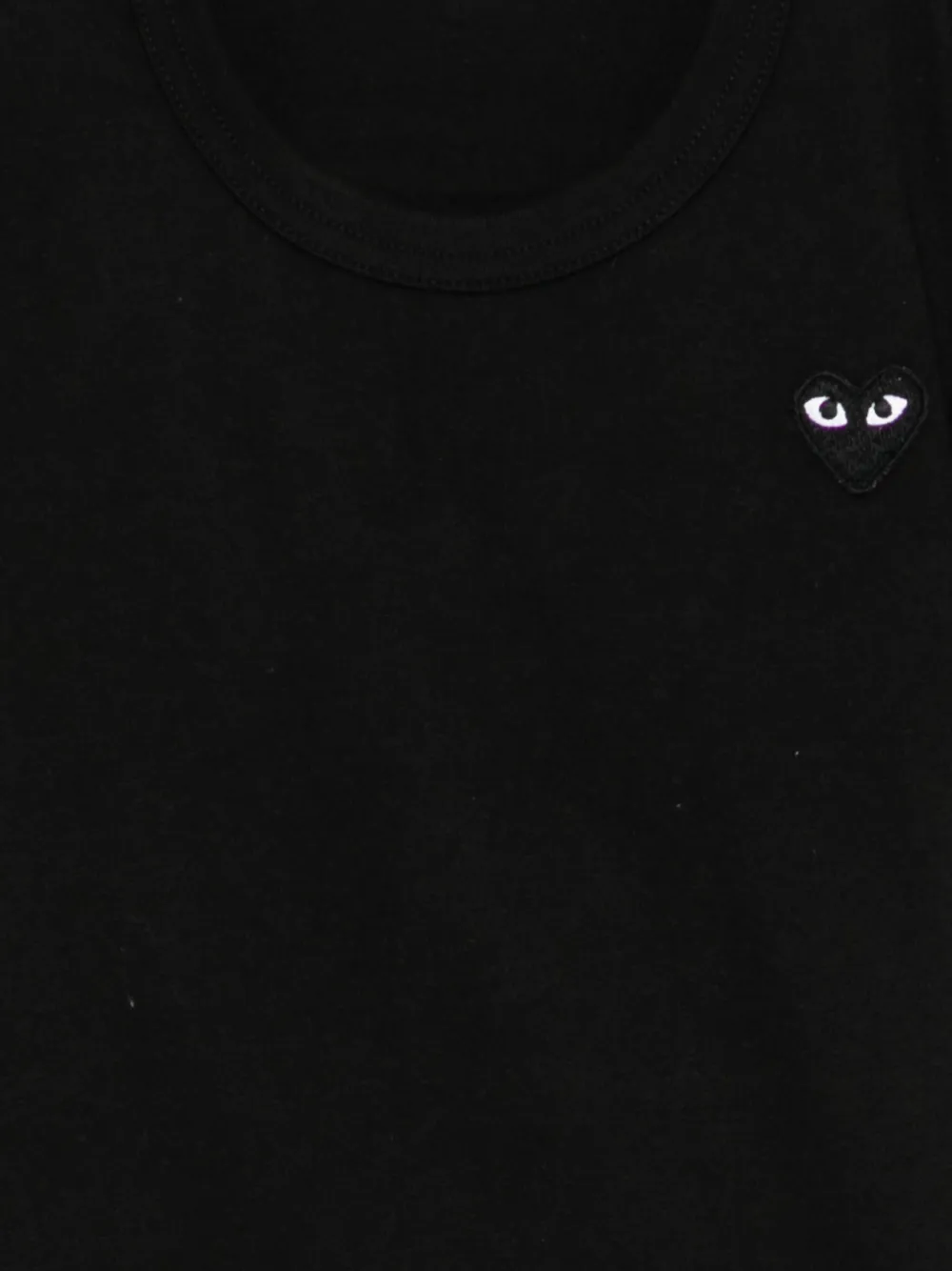 Comme Des Garçons Play Kids T-shirt met hartvormige logo-patch Zwart