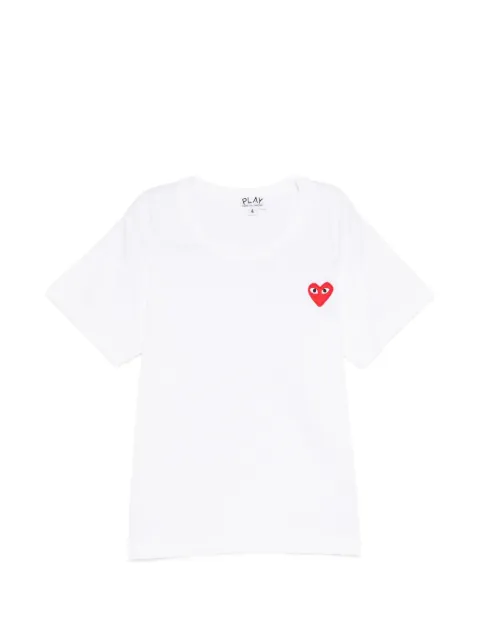 Comme Des Garçons Play Kids 하트 로고 패치 티셔츠