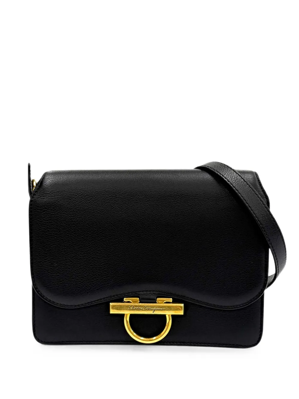 Ferragamo Pre-Owned 2010-2026 Leather Gancini Joanne crossbody bag - Nero