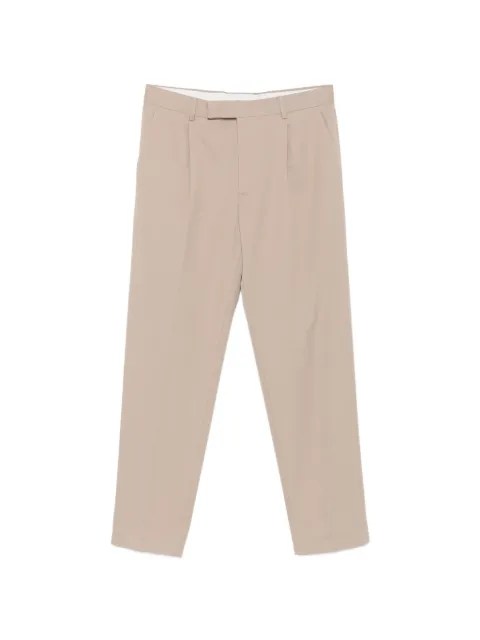Zegna single-pleat cotton-blend trousers