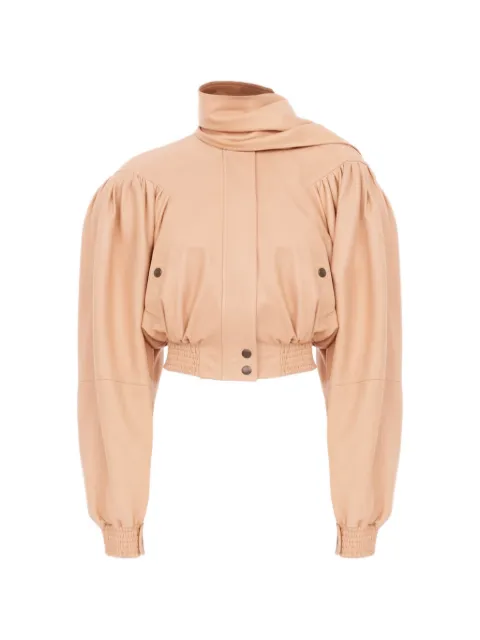 Chloé scarf-detail puffed-sleeve jacket