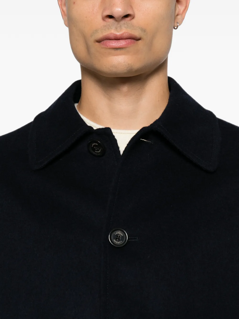 Lardini Button-up shirtjack met zakdetail Blauw