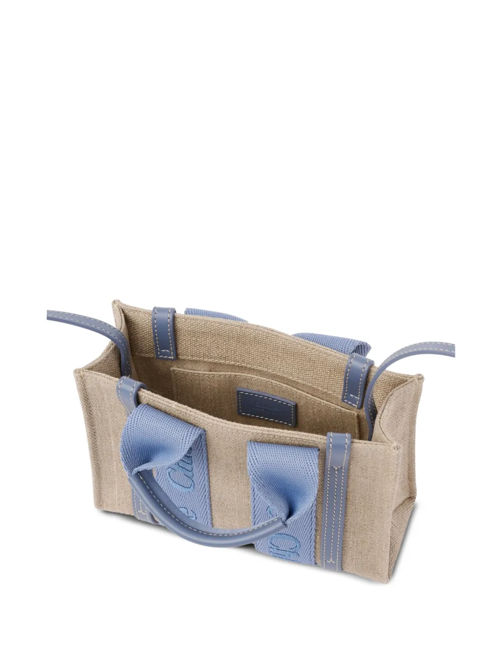 Chloé Woody shopper met logoprint Beige