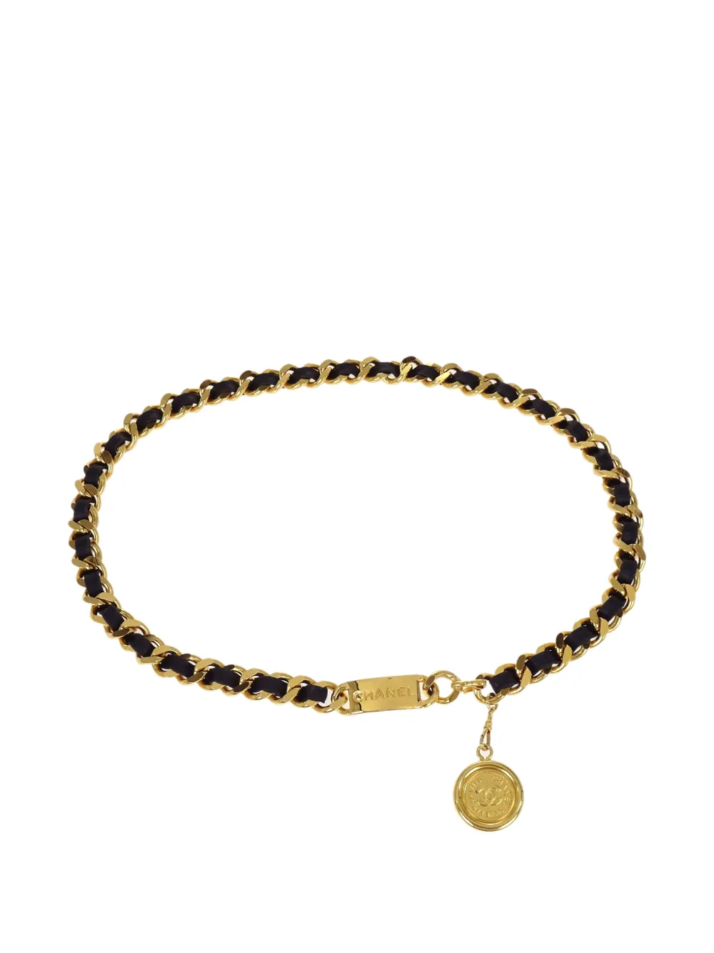 CHANEL Pre-Owned 1994 medallion chain belt - Nero