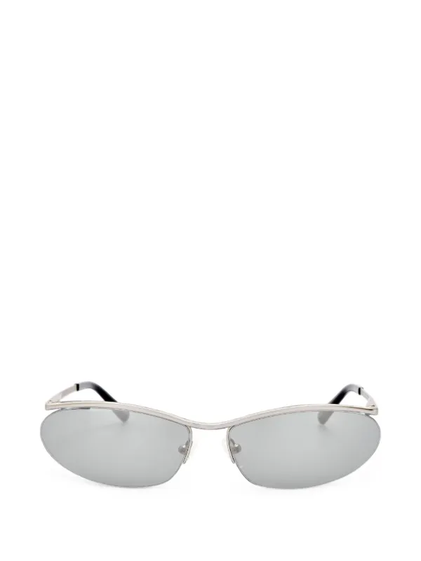 The Attico X Linda Farrow Charlotte Sunglasses in Silver