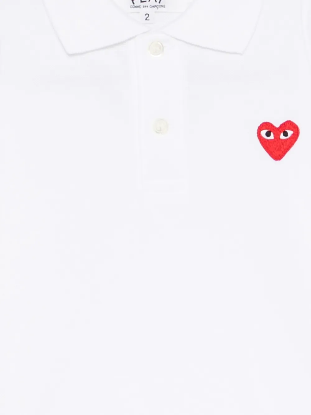 Comme Des Garçons Play Kids Poloshirt met Heart-logopatch Wit