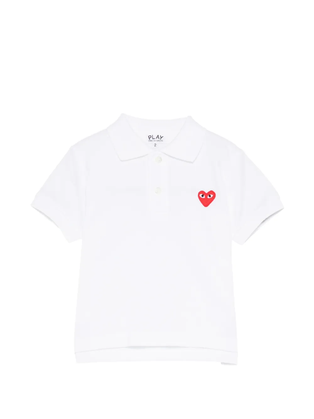 Comme Des Garçons Play Kids Poloshirt met Heart-logopatch Wit