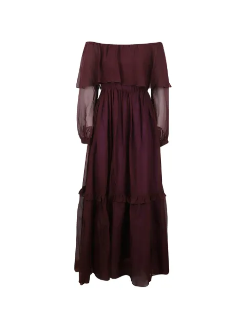 Raquel Diniz off-shoulder ruffled A-line maxi dress