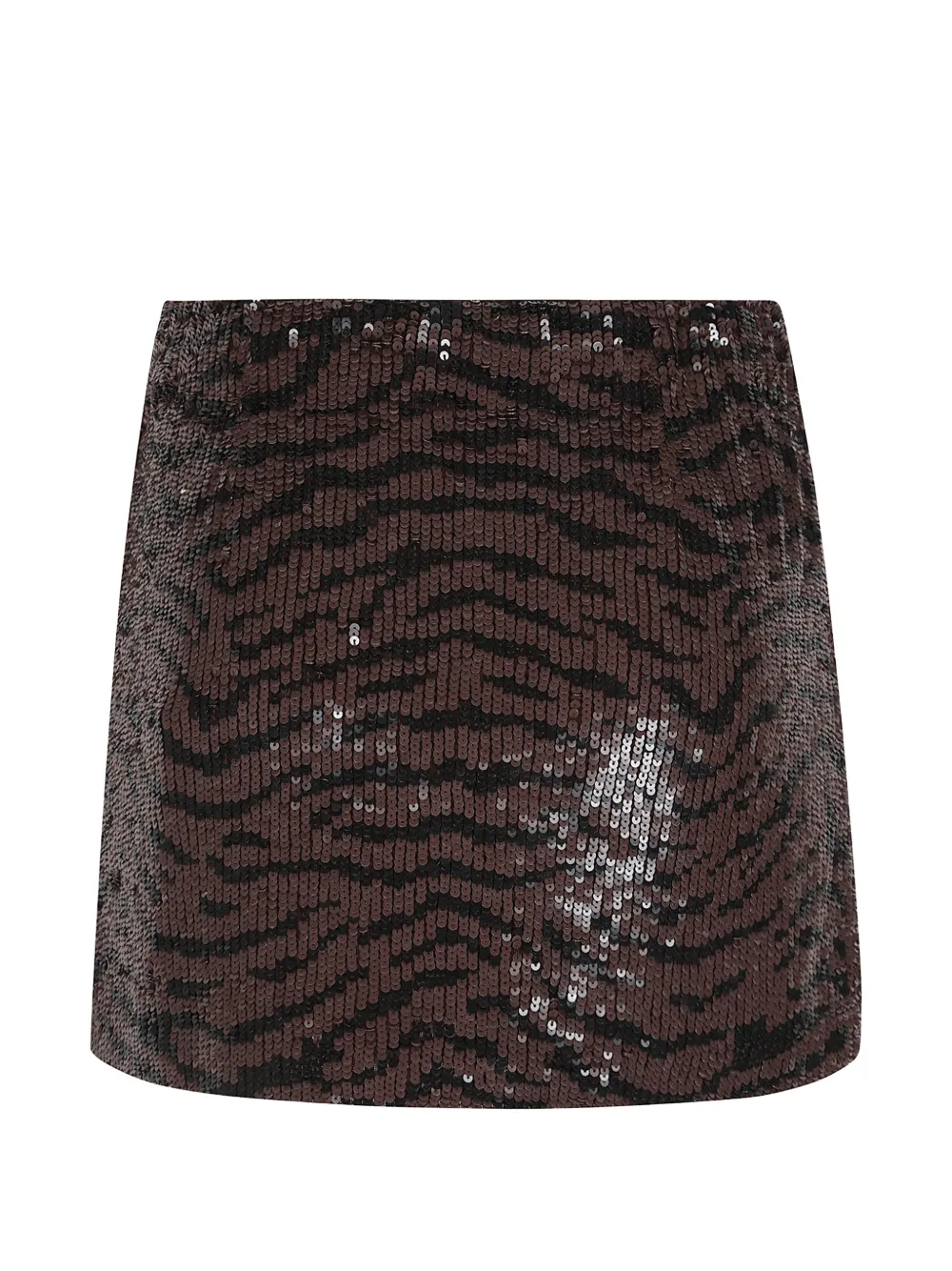 P.A.R.O.S.H. sequin-embellished zebra-print MINI skirt Bruin