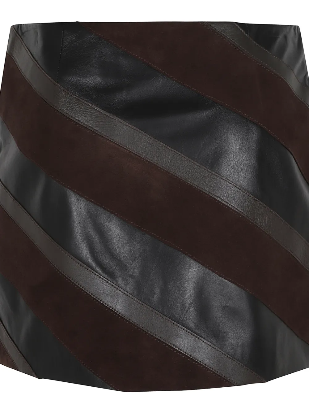 P.A.R.O.S.H. Mulholland striped panelled mini skirt Zwart