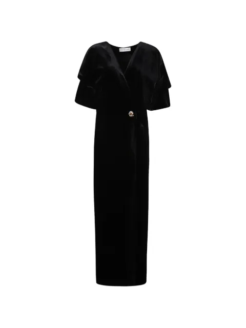 Raquel Diniz velvet wrap maxi dress