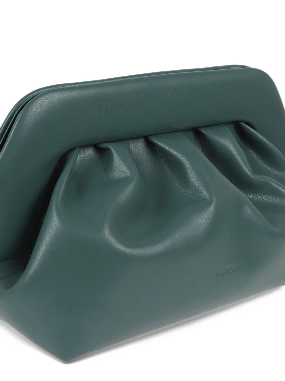 Themoirè Bios ruched clutch bag Groen
