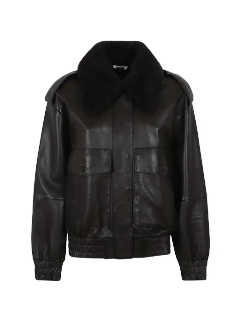 P.A.R.O.S.H. shearling-collar leather jacket