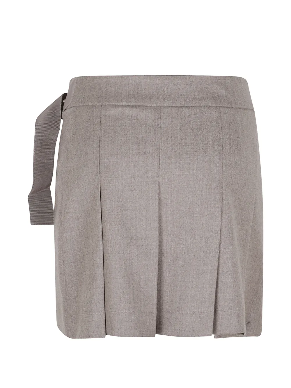 P.A.R.O.S.H. pleated buckled mini skirt Grijs