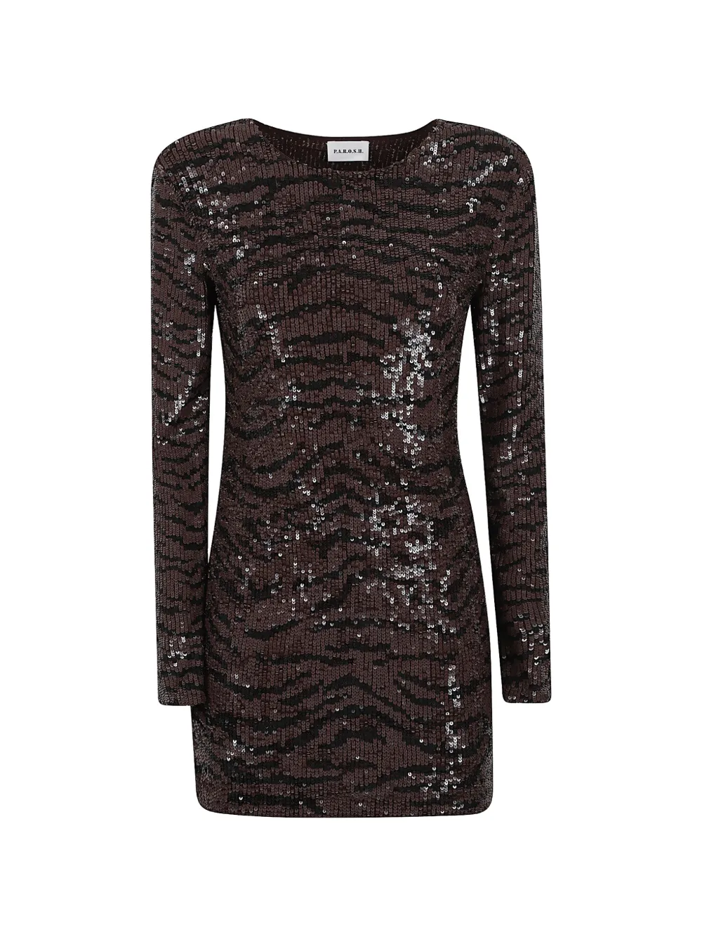 P.A.R.O.S.H. sequin-embellished zebra-print dress