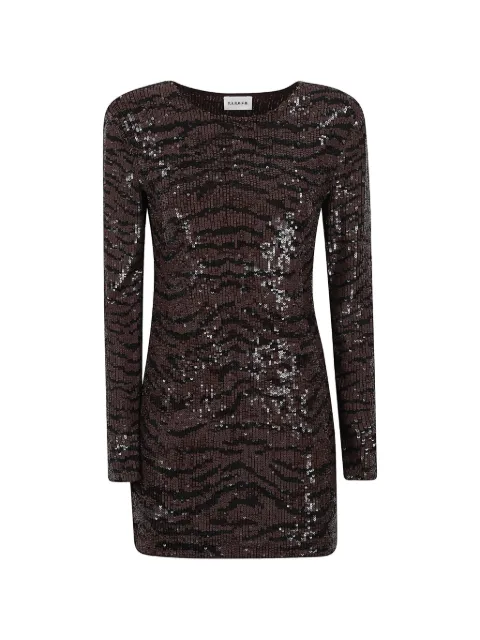 P.A.R.O.S.H. sequin-embellished zebra-print dress