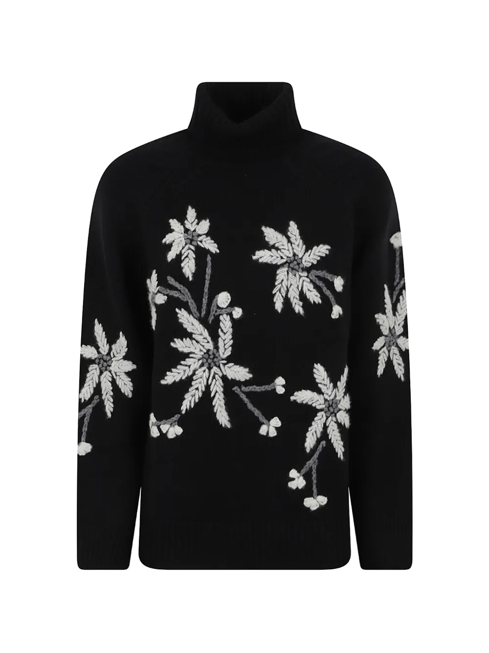 P.A.R.O.S.H. floral-embroidered roll-neck sweater