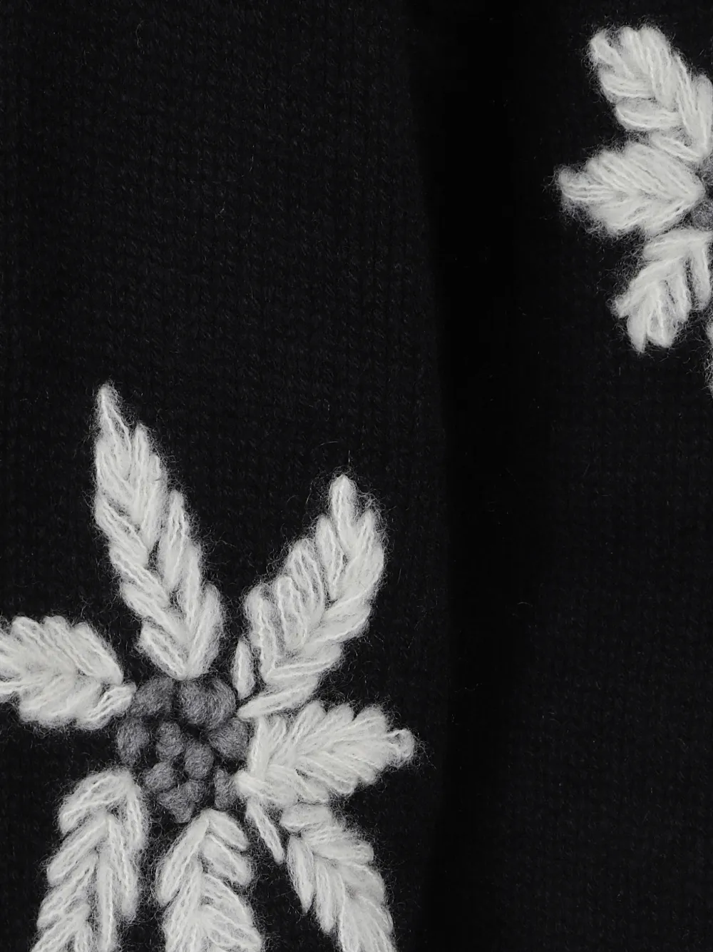 P.A.R.O.S.H. Coltrui met geborduurde bloemen Zwart