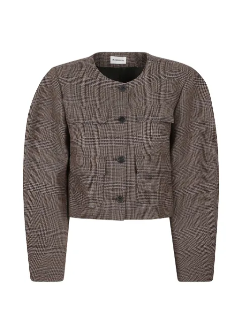 P.A.R.O.S.H. Prince of Wales-check cropped jacket