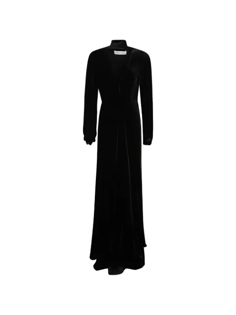 Raquel Diniz maxi velvet V-neck dress