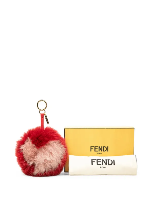 Fendi Pre-Owned 2000-2026 ナッパ シャイニー フォックス ファー 